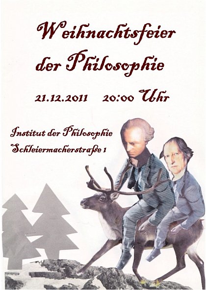 Flyer fr die Weihnachtsfeier der Philosophie 2011