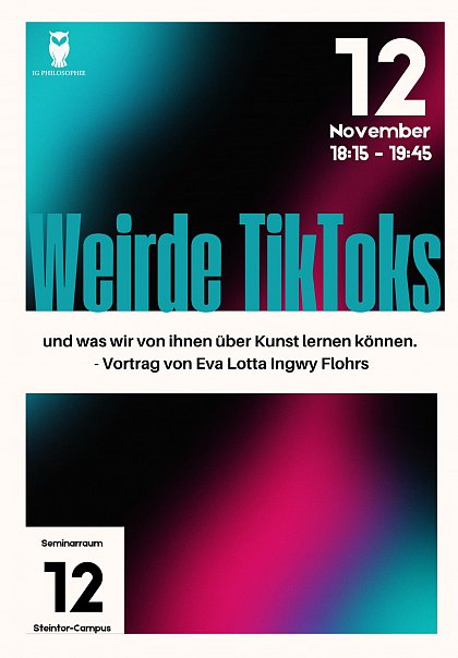 Weirde TikToks - und was wir von ihnen ber Kunst lernen knnen.
- Eva Lotta Ingwy Flohrs 
