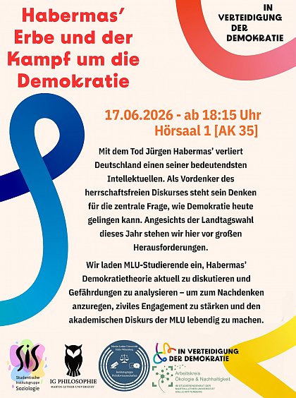 Habermas Erbe und der Kampf um die Demokratie - Einladung zur Podiumsdiskussion